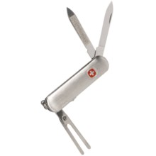 Wenger Genuine Swiss Army Executive Golf Pro Pocket Knife in Brushed Stainless - Closeouts