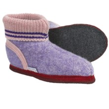 Wesenjak Slipper Booties with Cuff - Boiled Wool (For Men and Women) in Light Purple - Closeouts