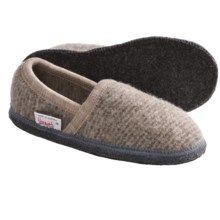 Wesenjak Slipper Moccasins - Boiled Wool (For Men and Women) in Oatmeal / Grey Heather - Closeouts