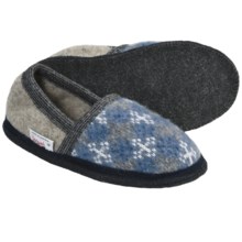 Wesenjak Slipper Moccasins - Boiled Wool (For Men and Women) in Snowflake Print/Tan - Closeouts