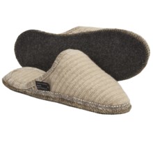 Wesenjak Slipper Slides - Boiled Wool (For Men and Women) in Tan Stripe - Closeouts