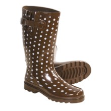 Western Chief Ditsy Dots Rain Boots - Waterproof (For Women) in Brown - Closeouts