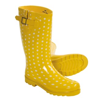 Western Chief Ditsy Dots Rain Boots - Waterproof (For Women) in Yellow
