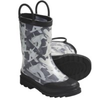 Western Chief Rain Boots (For Kids and Youth) in Snowboard Camo Charcoal - Closeouts