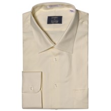 Westport Solid Dress Shirt - Spread Collar, Long Sleeve (For Big and Tall Men) in Yellow - Closeouts