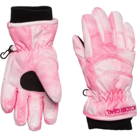 Boulder Gear Whirlwind Gloves - Waterproof, Insulated (For Little Girls) - PINK CLOUD (S )