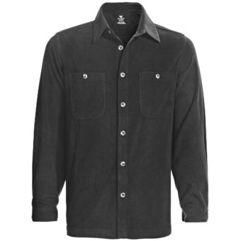 White Sierra Base Camp Shirt - Fleece, Long Sleeve (For Men) in Black