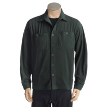 White Sierra Base Camp Shirt - Fleece, Long Sleeve (For Men) in Spruce - Closeouts