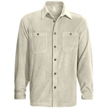 White Sierra Base Camp Shirt - Fleece, Long Sleeve (For Men) in Stone - Closeouts