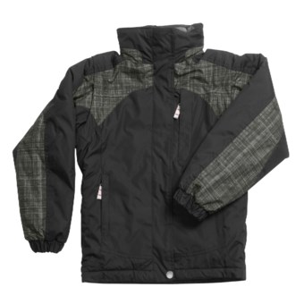 White Sierra Betty Sue Jacket - Zip-Off Sleeve (For Girls) in Black