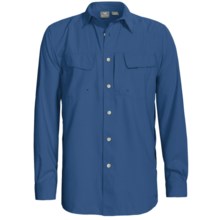 White Sierra Catamaran Roll Up Shirt - UPF 30, Long Sleeve (For Men) in Blue Steel - Closeouts