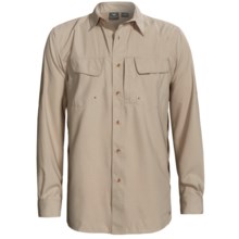 White Sierra Catamaran Roll Up Shirt - UPF 30, Long Sleeve (For Men) in Stone - Closeouts
