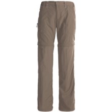 White Sierra Convertible Sierra Point Pants - UPF 30 (For Plus Size Women) in Bark - Closeouts
