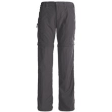 White Sierra Convertible Sierra Point Pants - UPF 30 (For Plus Size Women) in Caviar - Closeouts