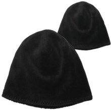 White Sierra Cozy Beanie Hat - Reversible Fleece (For Women) in Black R/Black - Closeouts