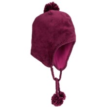 White Sierra Cozy Flap Beanie Hat - Fleece (For Women) in Berry - Closeouts