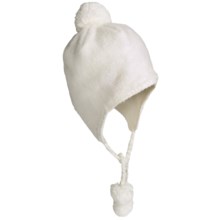 White Sierra Cozy Flap Beanie Hat - Fleece (For Women) in Cloud - Closeouts