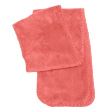 White Sierra Cozy Fleece Scarf (For Women) in Dark Coral - Closeouts