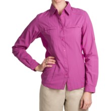 White Sierra Crestview Shirt - UPF 30, Long Roll-Up Sleeve (For Women) in Rose Violet - Closeouts