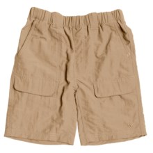 White Sierra Faille Safari Shorts - UPF 30 (For Youth) in Khaki Ii - Closeouts