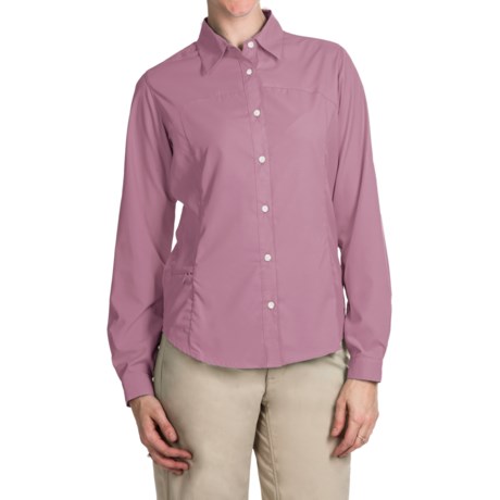 White Sierra Gobi Desert Shirt UPF 30 Convertible Long Sleeve For Plus Size Women