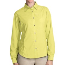 White Sierra Gobi Desert Shirt - UPF 30, Convertible Long Sleeve (For Plus Size Women) in Yellow - Closeouts