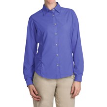 White Sierra Gobi Desert Shirt - UPF 30, Convertible Long Sleeve (For Women) in Dark Violet - Closeouts