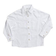 White Sierra Gobi Desert Shirt - UPF 30, Long Sleeve (For Girls) in White - Closeouts