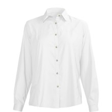White Sierra Gobi Desert Shirt - UPF 30, Long Sleeve (For Plus Size Women) in White - Closeouts