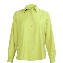 White Sierra Gobi Desert Shirt - UPF 30, Long Sleeve (For Women) in Faded Lime - Closeouts