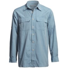 White Sierra High Ridge Loop Shirt - Roll-Up Long Sleeve (For Men) in Bluestone - Closeouts