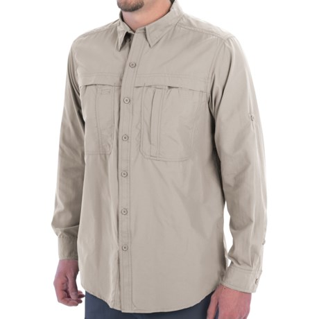 White Sierra Kalgoorlie Shirt UPF 30 Long Sleeve For Men