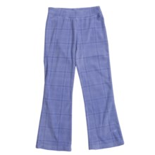 White Sierra Kylie II Fleece Pants (For Girls) in Sapphire Plaid - Closeouts