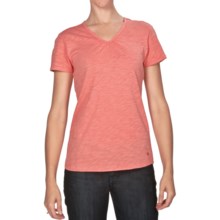 White Sierra Lisbon T-Shirt - Slub Cotton, Short Sleeve (For Women) in Shell Pink - Closeouts