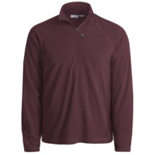 White Sierra Pinnacle Microfleece Sweatshirt - Quarter-Zip Pullover (For Men) in Redwood/Caviar - Closeouts