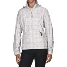 White Sierra Plaid Paradise Cove Wind Jacket (For Women) in White - Closeouts