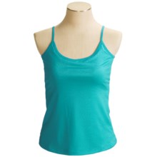 White Sierra Qamea Tank Top - Shelf Bra, Stretch Jacquard, Spaghetti Straps (For Women) in Scuba - Closeouts
