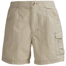 White Sierra River Shorts - UPF 30 (For Girls) in Stone - Closeouts