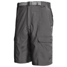 White Sierra Safari Shorts - UPF 30 (For Men) in Caviar - Closeouts