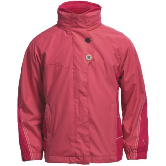 White Sierra Snow Flake Jacket - 3-in-1 (For Girls) in Honeysuckle/Bright Rose/Cloud