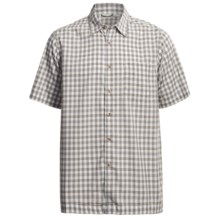 White Sierra South Hampton Plaid Shirt - Short Sleeve (For Men) in Cloud - Closeouts