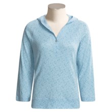 White Sierra Sportswear Island Hoodie Sweatshirt - 3/4 Sleeve (For Women) in Angel Falls - Closeouts