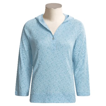 White Sierra Sportswear Island Hoodie Sweatshirt - 3/4 Sleeve (For Women)
