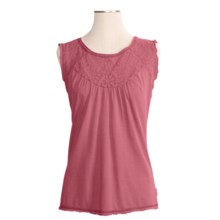 White Sierra Sugarloaf Crochet Tank Top (For Women) in Lipstick - Closeouts