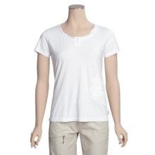 White Sierra Sugarloaf Henley T-Shirt - Short Sleeve (For Women) in White - Closeouts