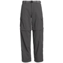 White Sierra Teton Convertible Trail Pants - UPF 30, Zip-Off Legs (For Women) in Caviar - Closeouts