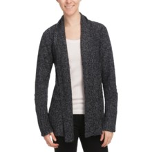 White Sierra Top Notch Cardigan Sweater (For Women) in Caviar - Closeouts