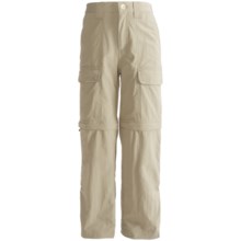 White Sierra Trail Convertible Pants - UPF 30 (For Youth) in Stone - Closeouts