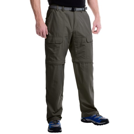 White Sierra Trail Pants UPF 30 Convertible For Men