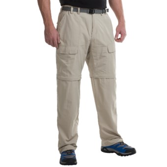 White Sierra Trail Pants - UPF 30, Convertible (For Men) in Stone